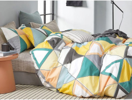 Комплект постельного белья "Треуголка" 1,5-спальный на молнии, сатин